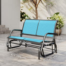 Osumi Bay 2 Seater Patio Swing Bench with Gliding Action, Light Blue