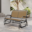 Osumi Bay 2 Seater Patio Swing Bench with Gliding Action, Brown