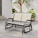 Osumi Bay 2 Seater Patio Swing Bench with Gliding Action, Beige