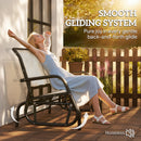 Osumi Bay 2 Seater Patio Swing Bench with Gliding Action, Beige