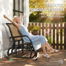 Osumi Bay 2 Seater Patio Swing Bench with Gliding Action, Brown