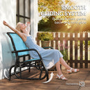 Osumi Bay 2 Seater Patio Swing Bench with Gliding Action, Light Blue