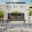 Osumi Bay 2 Seater Patio Swing Bench with Gliding Action, Black