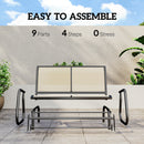 Osumi Bay 2 Seater Patio Swing Bench with Gliding Action, Beige