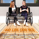 Osumi Bay 2 Seater Patio Swing Bench with Gliding Action, Black