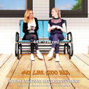 Osumi Bay 2 Seater Patio Swing Bench with Gliding Action, Light Blue