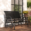 Osumi Bay 2 Seater Patio Swing Bench with Gliding Action, Black
