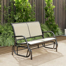 Osumi Bay 2 Seater Patio Swing Bench with Gliding Action, Beige