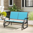Osumi Bay 2 Seater Patio Swing Bench with Gliding Action, Light Blue