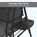 Para Vista 3 Seater Heavy Duty Patio Swing with Tilt Canopy and Side Table, Grey