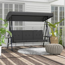 Para Vista 3 Seater Heavy Duty Patio Swing with Tilt Canopy and Side Table, Grey