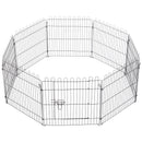 Portable 24-inch Pet Barrier Exercise Playpen Crate with 8 Panels