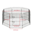 Portable 30-inch Pet Barrier Exercise Playpen Crate with 8 Panels