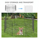 Portable 30-inch Pet Barrier Exercise Playpen Crate with 8 Panels