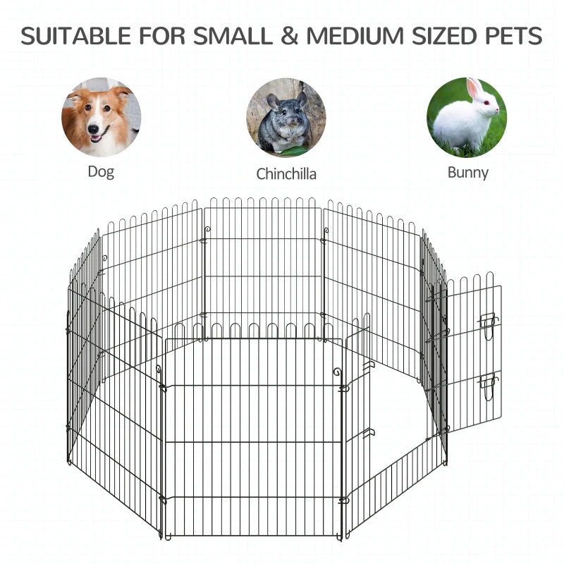 Portable 30-inch Pet Barrier Exercise Playpen Crate with 8 Panels