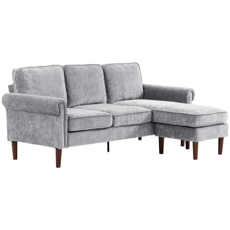 Renata 80" 3-Seat Reversible Sectional Sofa - Grey