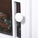 Retro Stove Electric Fireplace with 1500W Heater with Realistic Flame, White