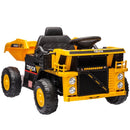 Ride-On 12V Dump Truck for Kids with Electric Dump Box Single Seat