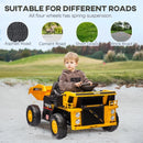 Ride-On 12V Dump Truck for Kids with Electric Dump Box Single Seat