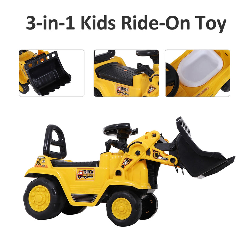 Ride On Toy Bulldozer with Moving Bucket Horn and Steering for Ages 3 and Up