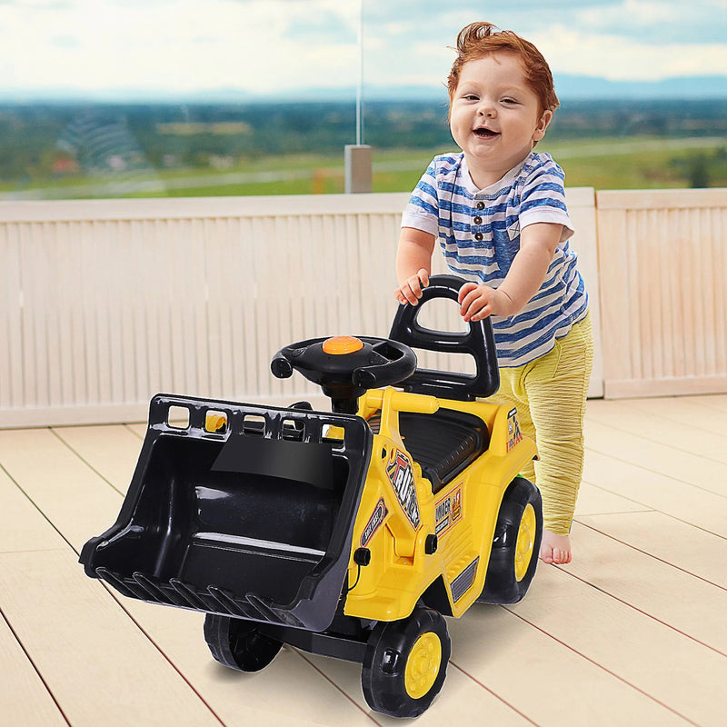 Ride On Toy Bulldozer with Moving Bucket Horn and Steering for Ages 3 and Up