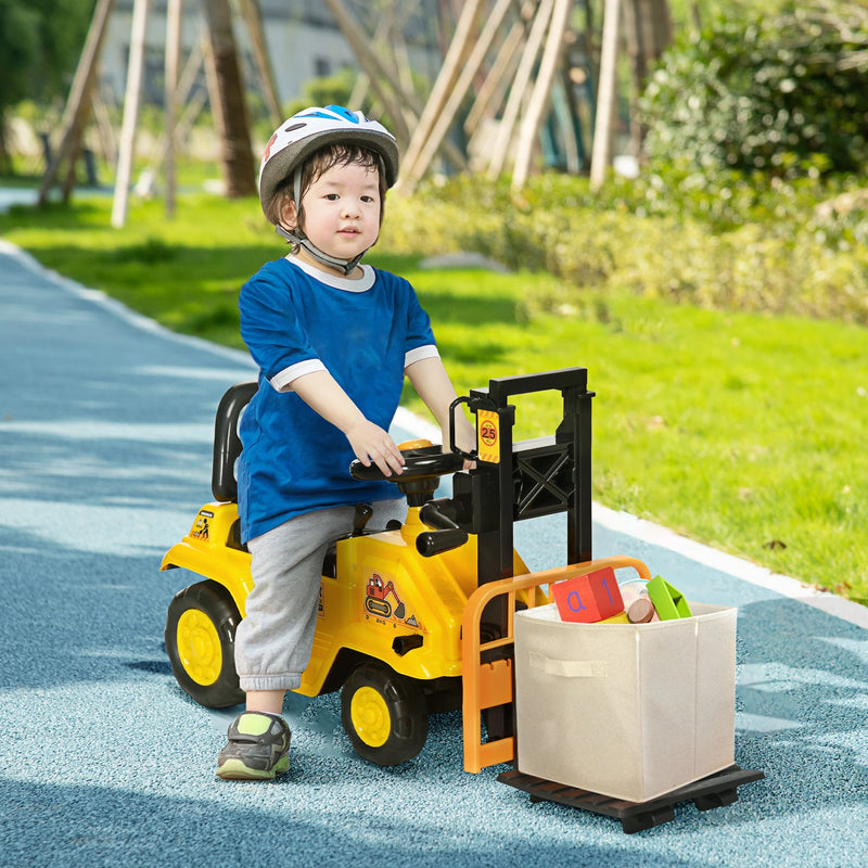 Ride On Toy Forklift Manual Push Car for Kids 3-4 Years