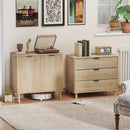 Riversong Creek 3-Drawer Dresser for Bedroom with Fluted Panels - Natural Oak