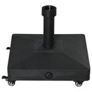 Umbrella Base Weights, Rolling Parasol Patio Umbrella Stand for Water / Sand Fill 0.75-1.5-in Pole Diameter - Black - Seasonal Overstock