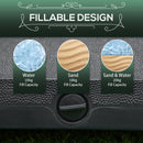 Umbrella Base Weights, Rolling Parasol Patio Umbrella Stand for Water / Sand Fill 0.75-1.5-in Pole Diameter - Black - Seasonal Overstock