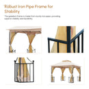 Canopies & Gazebos, Rose Haven 10' x 10' Outdoor Patio Gazebo with Mesh Wall Panels - Beige - Seasonal Overstock