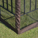 Canopies & Gazebos, Rose Haven 10' x 10' Outdoor Patio Gazebo with Mesh Wall Panels - Coffee - Seasonal Overstock