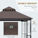 Canopies & Gazebos, Rose Haven 10' x 10' Outdoor Patio Gazebo with Mesh Wall Panels - Coffee - Seasonal Overstock