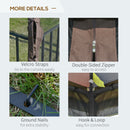 Canopies & Gazebos, Rose Haven 10' x 10' Outdoor Patio Gazebo with Mesh Wall Panels - Coffee - Seasonal Overstock