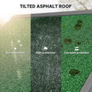 Small Upright Garden Tool Shed / Pool Shed with 3-Tier Shelves 30" x 21" x 71" - Grey