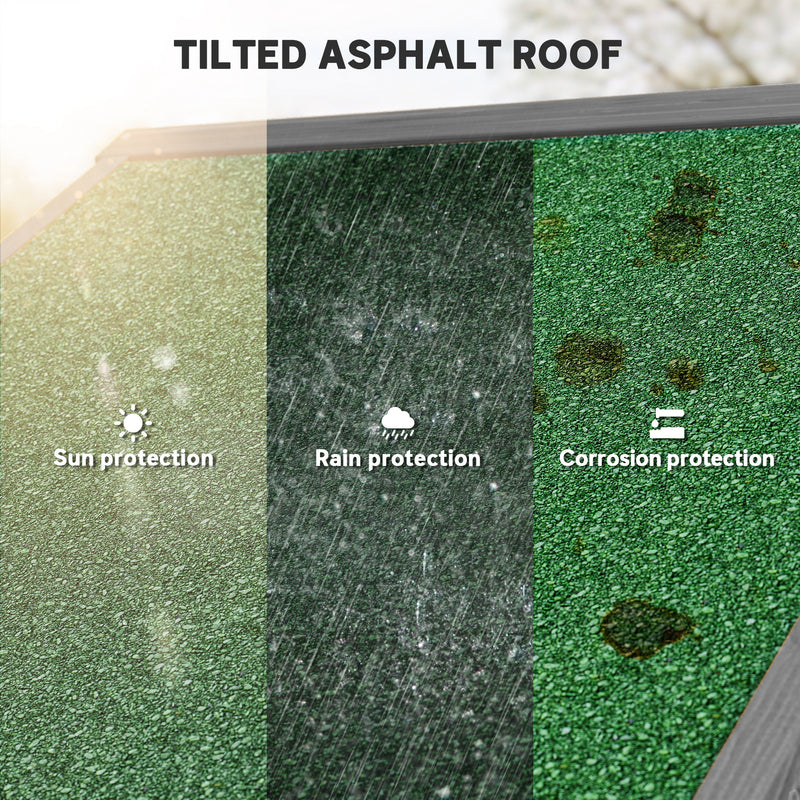 Small Upright Garden Tool Shed / Pool Shed with 3-Tier Shelves 30" x 21" x 71" - Grey