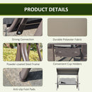 Sol Dias 3 Seater Heavy Duty Patio Swing with Tilt Canopy and Side Table, Light Grey
