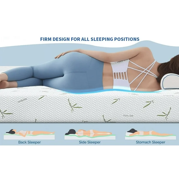 UltraFlex SolidSleep- Canadian-Made FIRM Gel Infused Reversible Comfort With Pressure Relief, Cooling Technology, Bamboo Cover, CertiPUR-US® Certified Foam (Made in Canada)