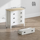 Sommerville 3-Drawer Dresser for Bedroom with Quiet Slides - White