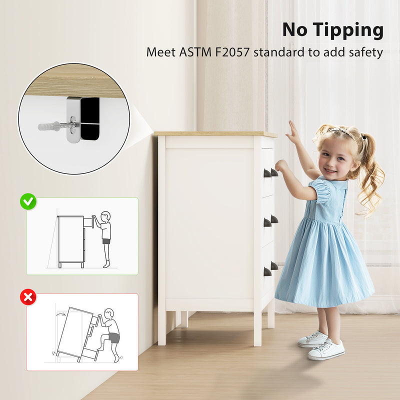 Sommerville 3-Drawer Dresser for Bedroom with Quiet Slides - White