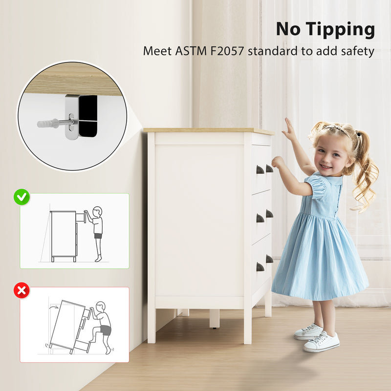 Sommerville 6-Drawer Dresser for Bedroom with Quiet Slides - White