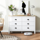 Sommerville 6-Drawer Dresser for Bedroom with Quiet Slides - White