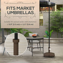 Umbrella Base Weights, Square Rolling Parasol Patio Umbrella Stand Base for Water / Sand Fill, 0.75-1.5-in Pole Diameter - Black - Seasonal Overstock
