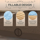 Umbrella Base Weights, Square Rolling Parasol Patio Umbrella Stand Base for Water / Sand Fill, 0.75-1.5-in Pole Diameter - Black - Seasonal Overstock