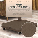 Umbrella Base Weights, Square Rolling Parasol Patio Umbrella Stand Base for Water / Sand Fill, 0.75-1.5-in Pole Diameter - Black - Seasonal Overstock