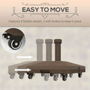 Umbrella Base Weights, Square Rolling Parasol Patio Umbrella Stand Base for Water / Sand Fill, 0.75-1.5-in Pole Diameter - Black - Seasonal Overstock