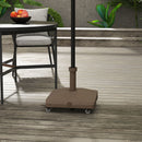 Umbrella Base Weights, Square Rolling Parasol Patio Umbrella Stand Base for Water / Sand Fill, 0.75-1.5-in Pole Diameter - Black - Seasonal Overstock