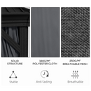 Gazebos, Tamerlaine 10' x 12' Steel Roof Outdoor Gazebo Shelter with Vented Roof and Aluminum Frame - Dark Grey - Seasonal Overstock