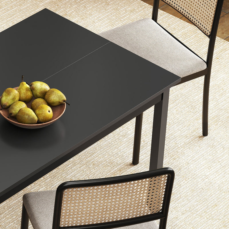 Tarney Creek Kitchen Dining Room Table made with Pine Wood, 47" x 30" - Black