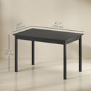 Tarney Creek Kitchen Dining Room Table made with Pine Wood, 47" x 30" - Black