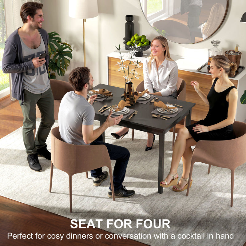 Tarney Creek Kitchen Dining Room Table made with Pine Wood, 47" x 30" - Black